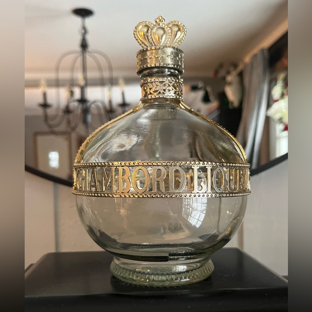 Vintage Royale Deluxe Chambord Empty Liqueur Bottle Decanter 750ML